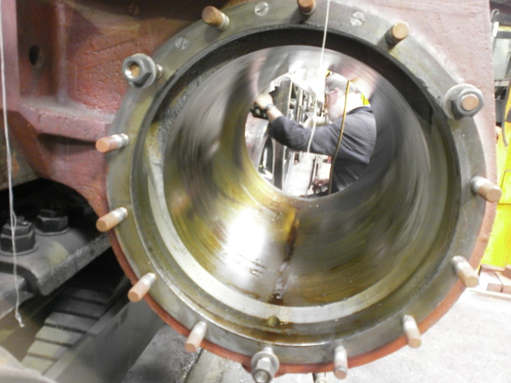 A view through the right hand cylinder